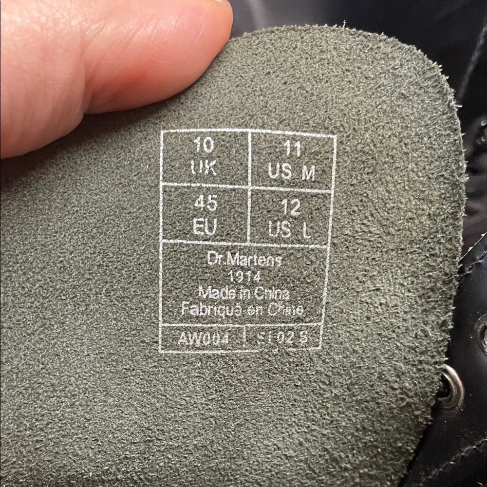 Dr. Martens 1914 oil resistant Black Tall Lace-Up Military Boots